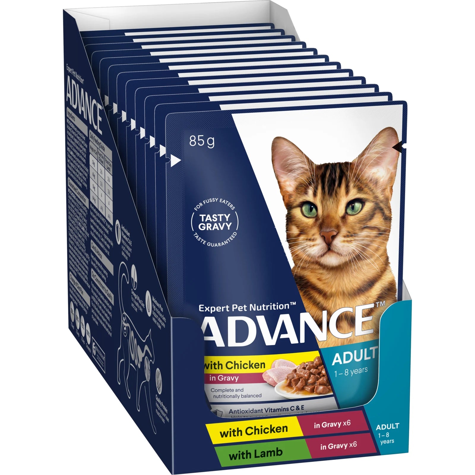 ADVANCE™ Adult Chicken in Gravy & Lamb in Gravy Multipack Pouches