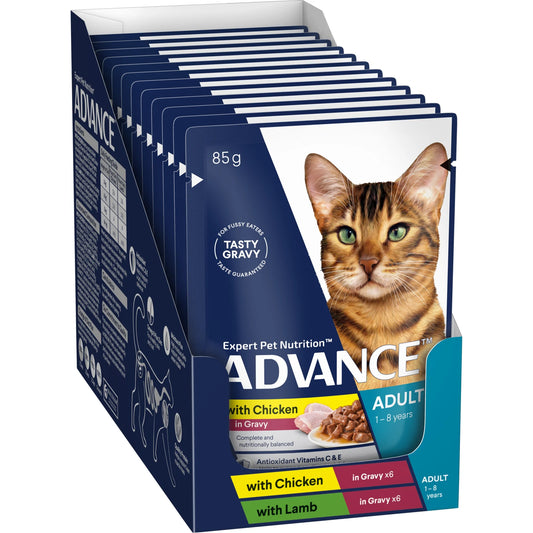 ADVANCE™ Adult Chicken in Gravy & Lamb in Gravy Multipack Pouches