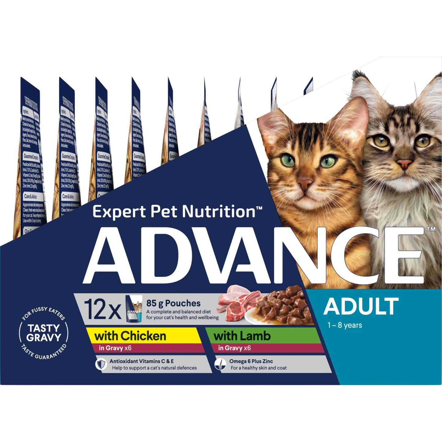 ADVANCE™ Adult Chicken in Gravy & Lamb in Gravy Multipack Pouches