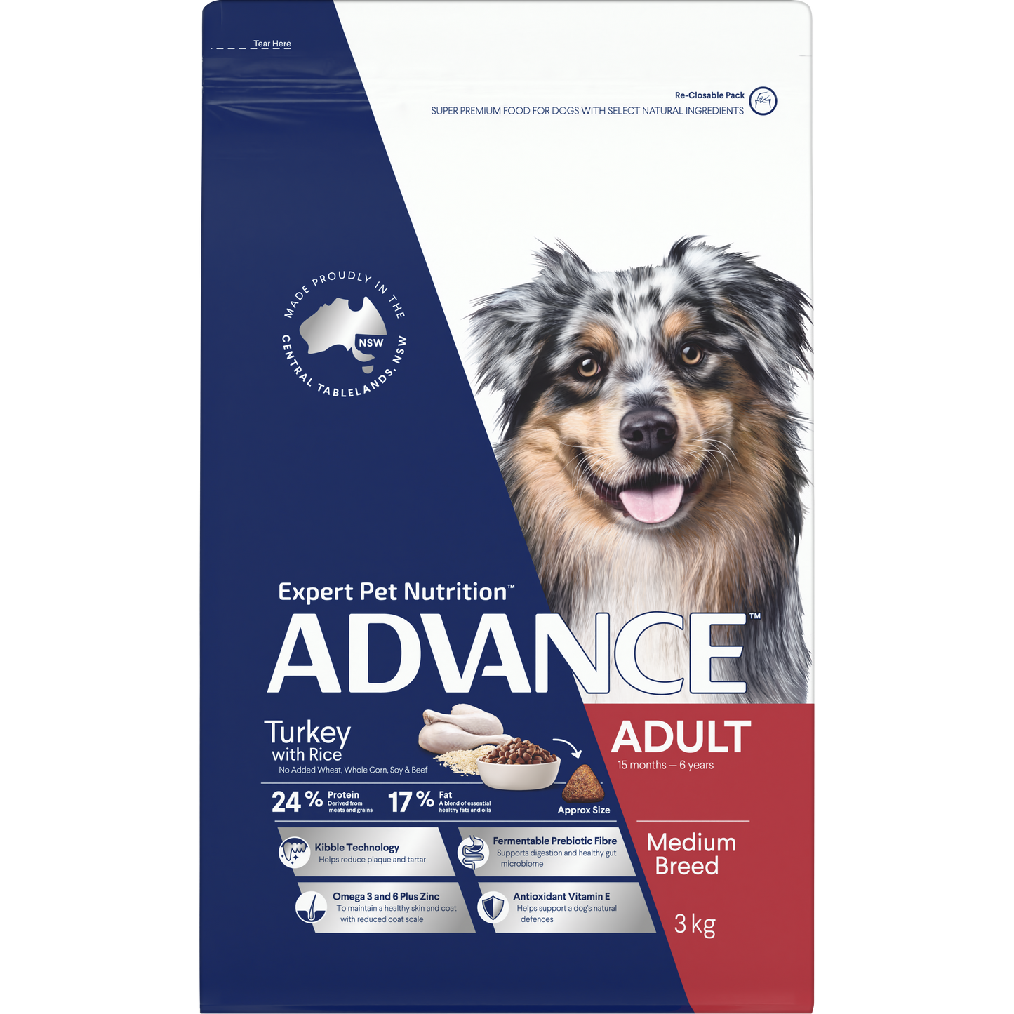 ADVANCE™ Adult Medium Breed Turkey with Rice