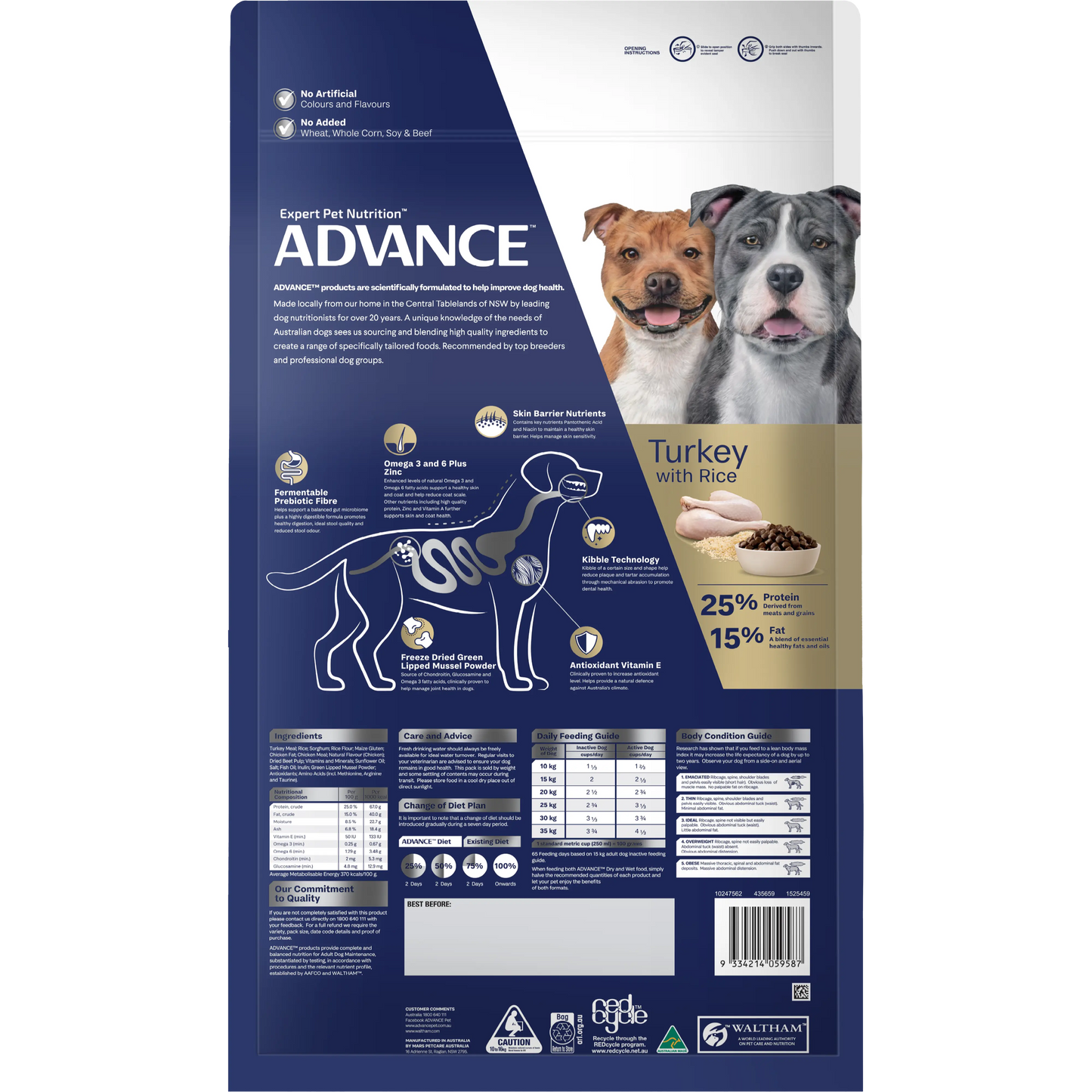 ADVANCE™ Terrier Adult Medium Breed Turkey with Rice