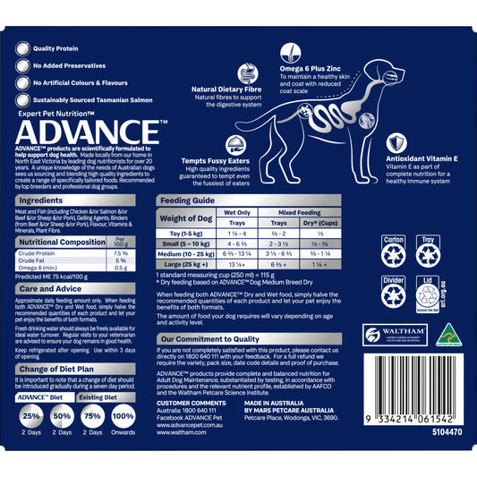 ADVANCE™ Adult All Breed Salmon Casserole Trays