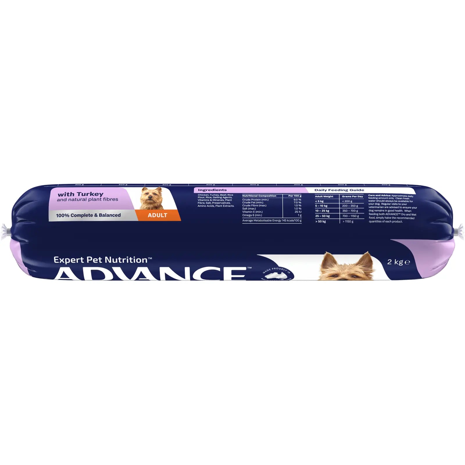 ADVANCE™ ADVANCE Adult Wet Dog Food with Turkey Roll 2kg