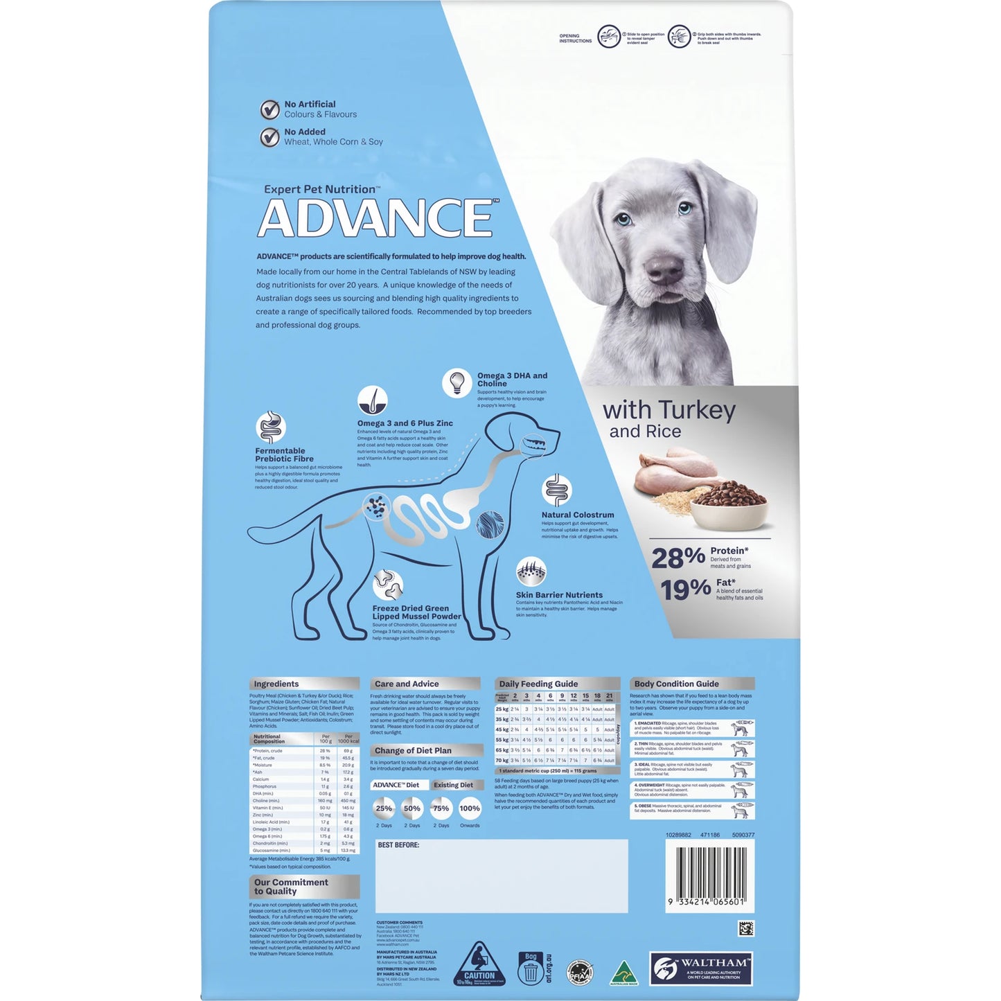 ADVANCE™ Sensitive Skin & Digestion Large Puppy Turkey and Rice
