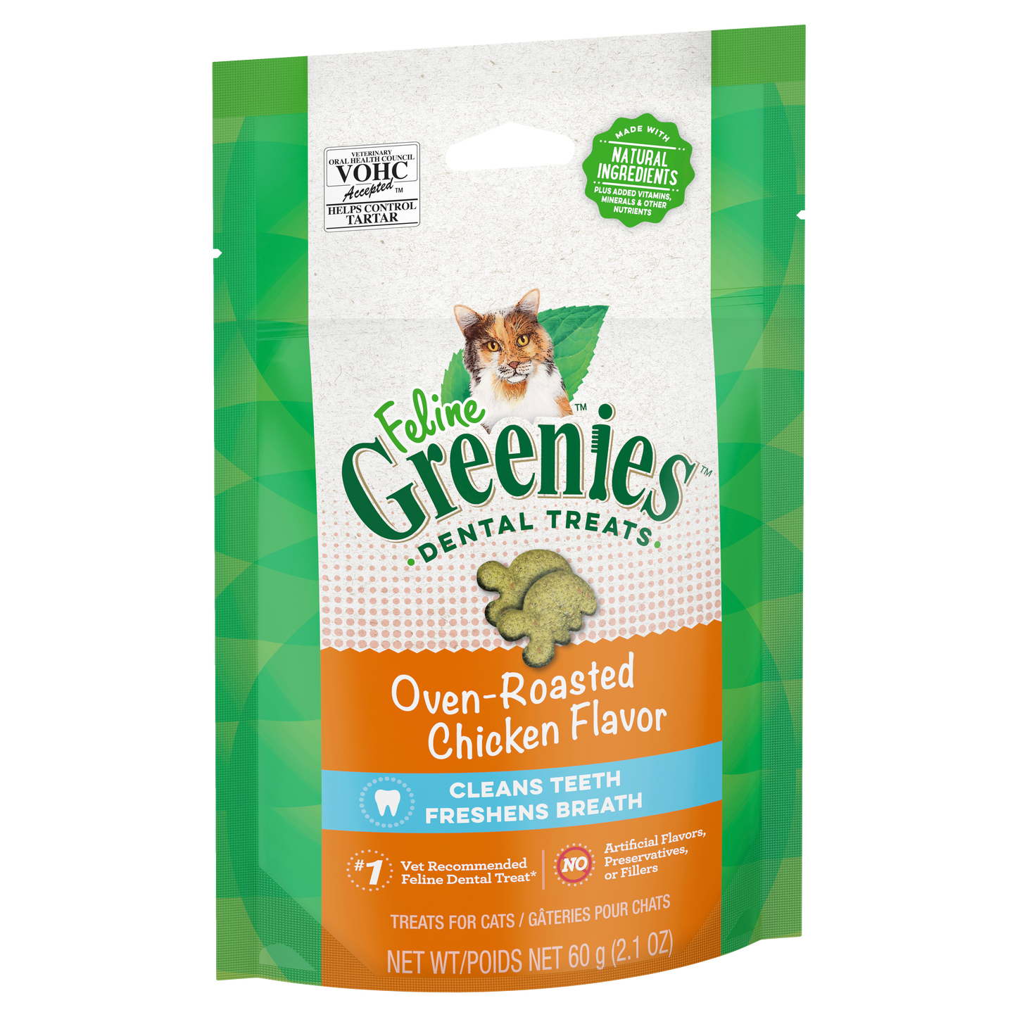 GREENIES Feline Dental Oven Roasted Chicken Cat Treats