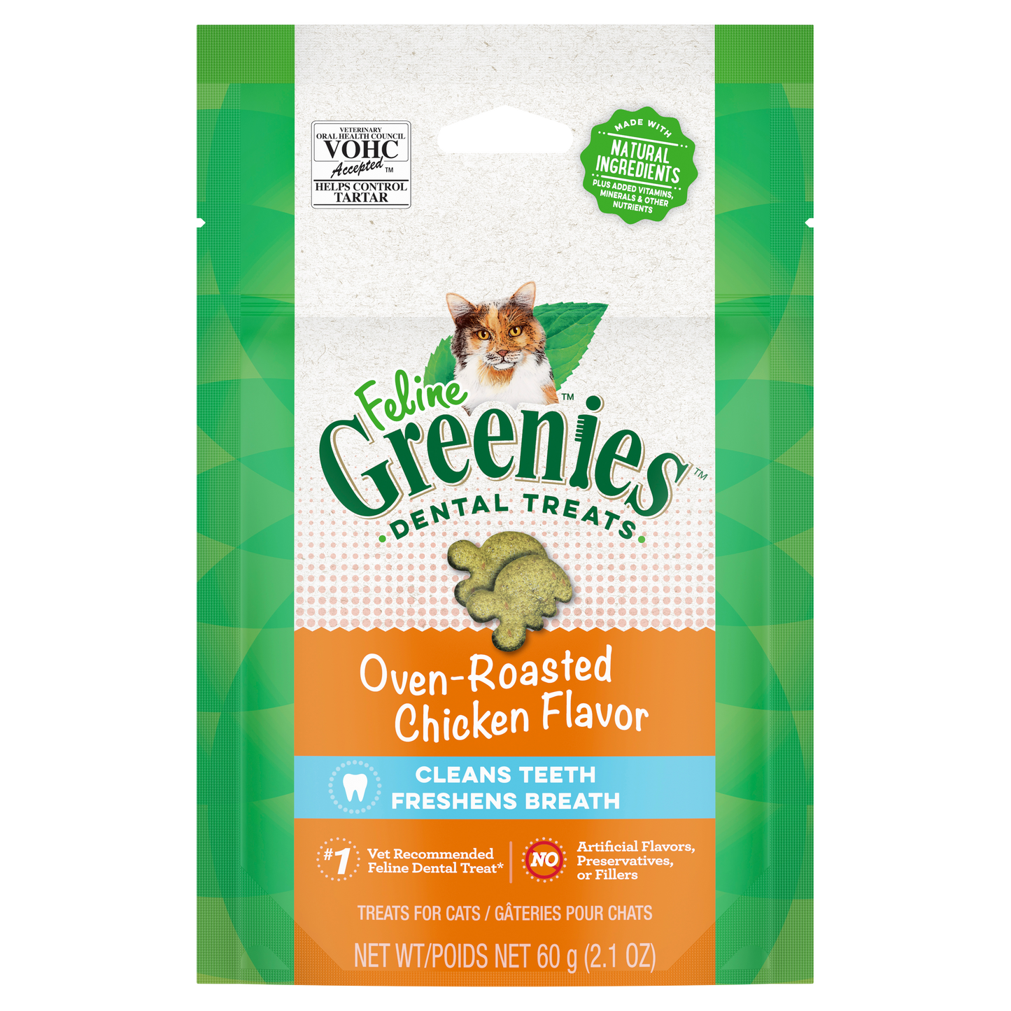 GREENIES Feline Dental Oven Roasted Chicken Cat Treats