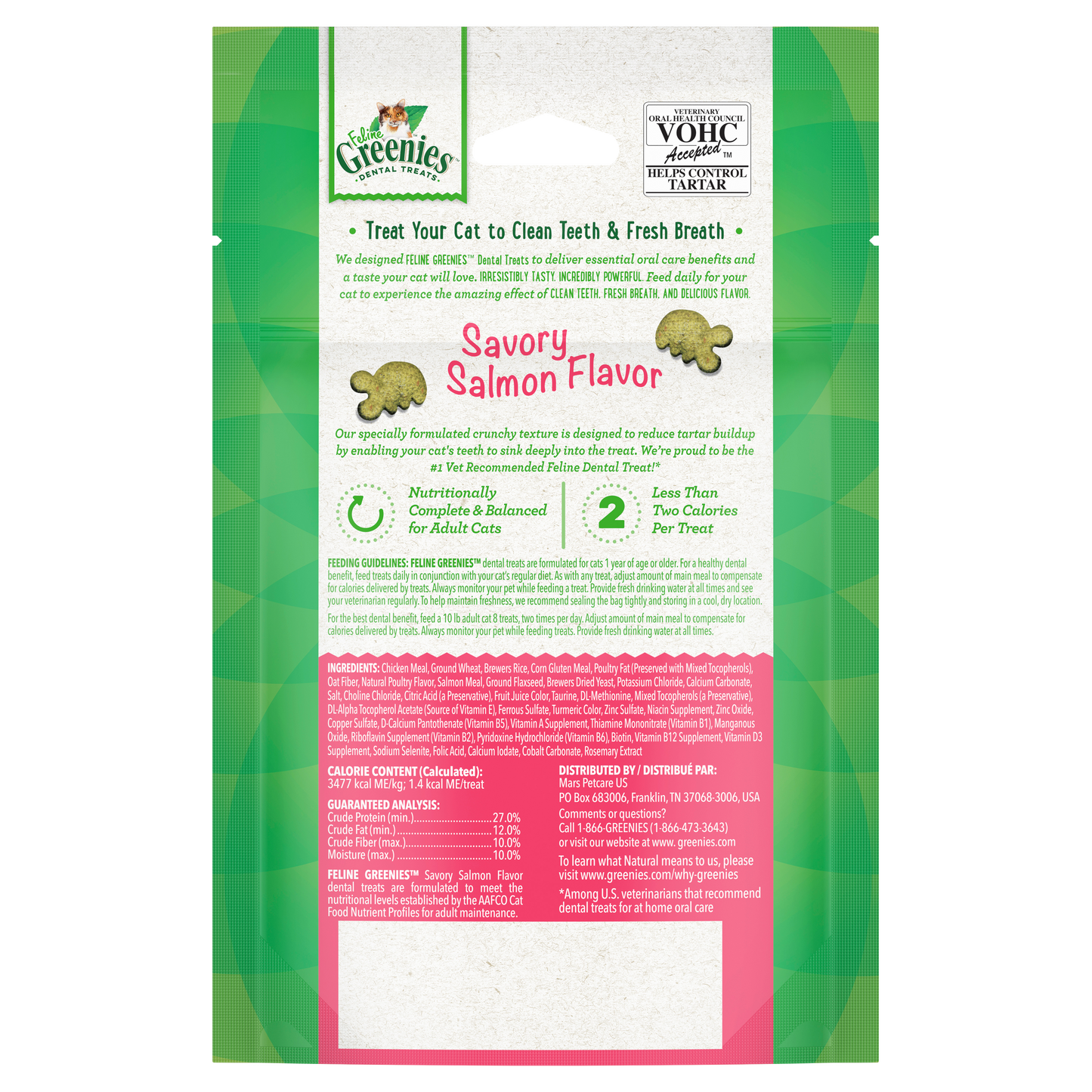 GREENIES Feline Dental Savoury Salmon Cat Treats
