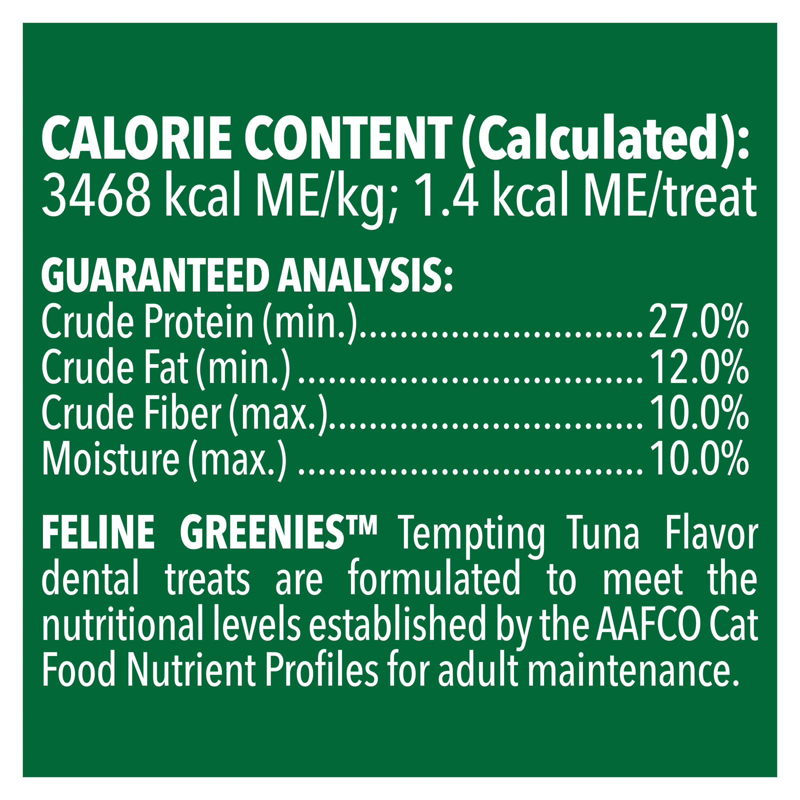 GREENIES Feline Dental Tempting Tuna Cat Treats