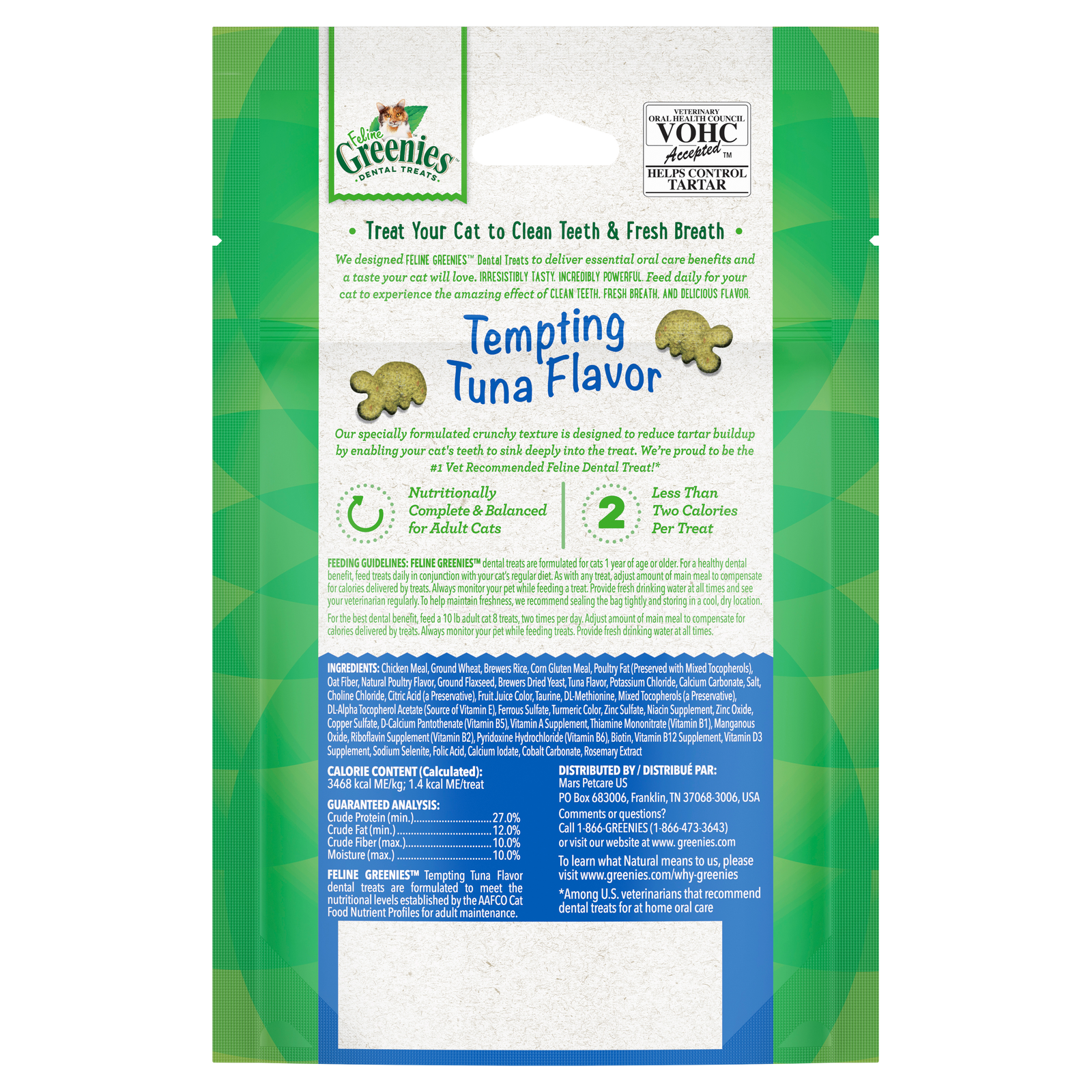 GREENIES Feline Dental Tempting Tuna Cat Treats