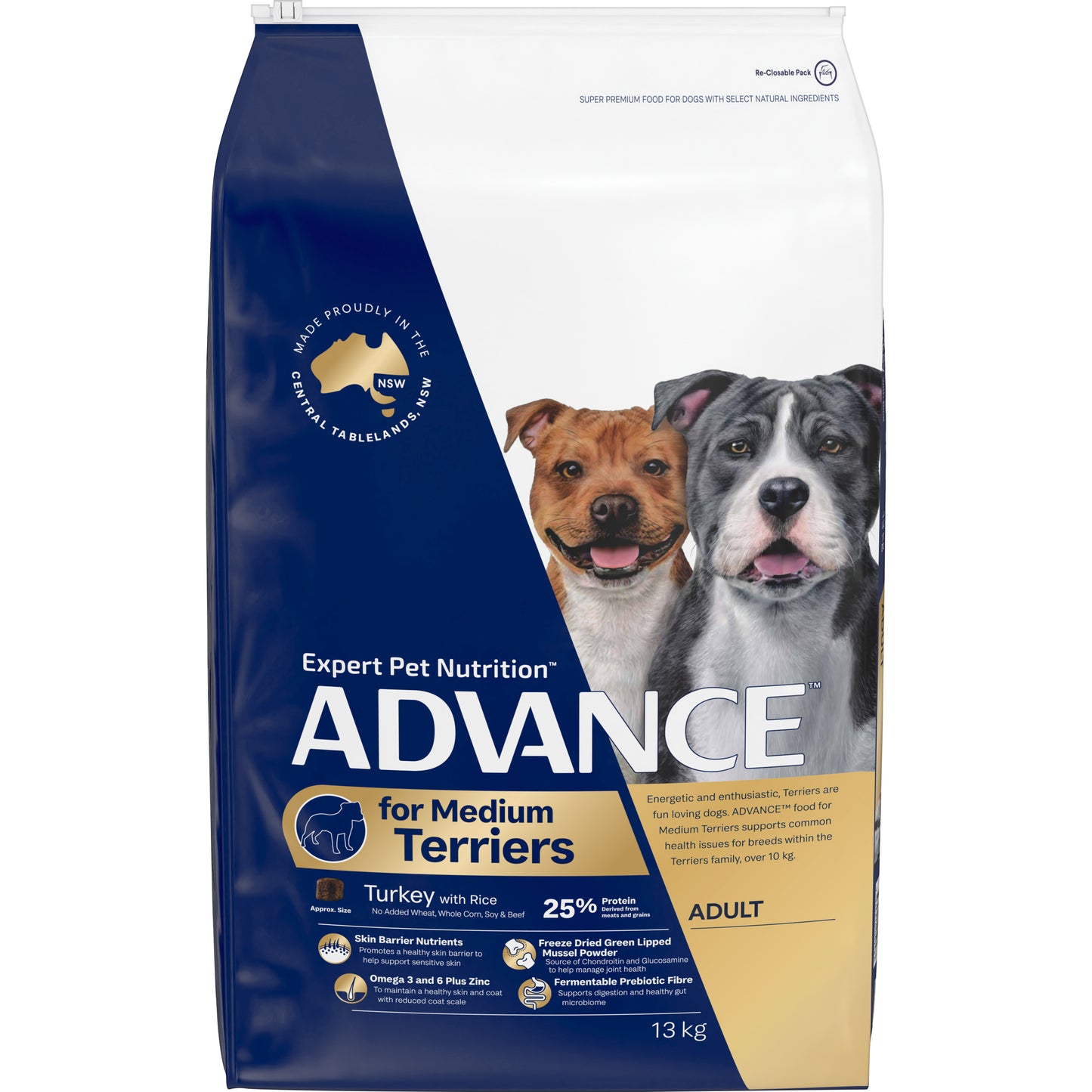 ADVANCE™ Terrier Adult Medium Breed Turkey with Rice