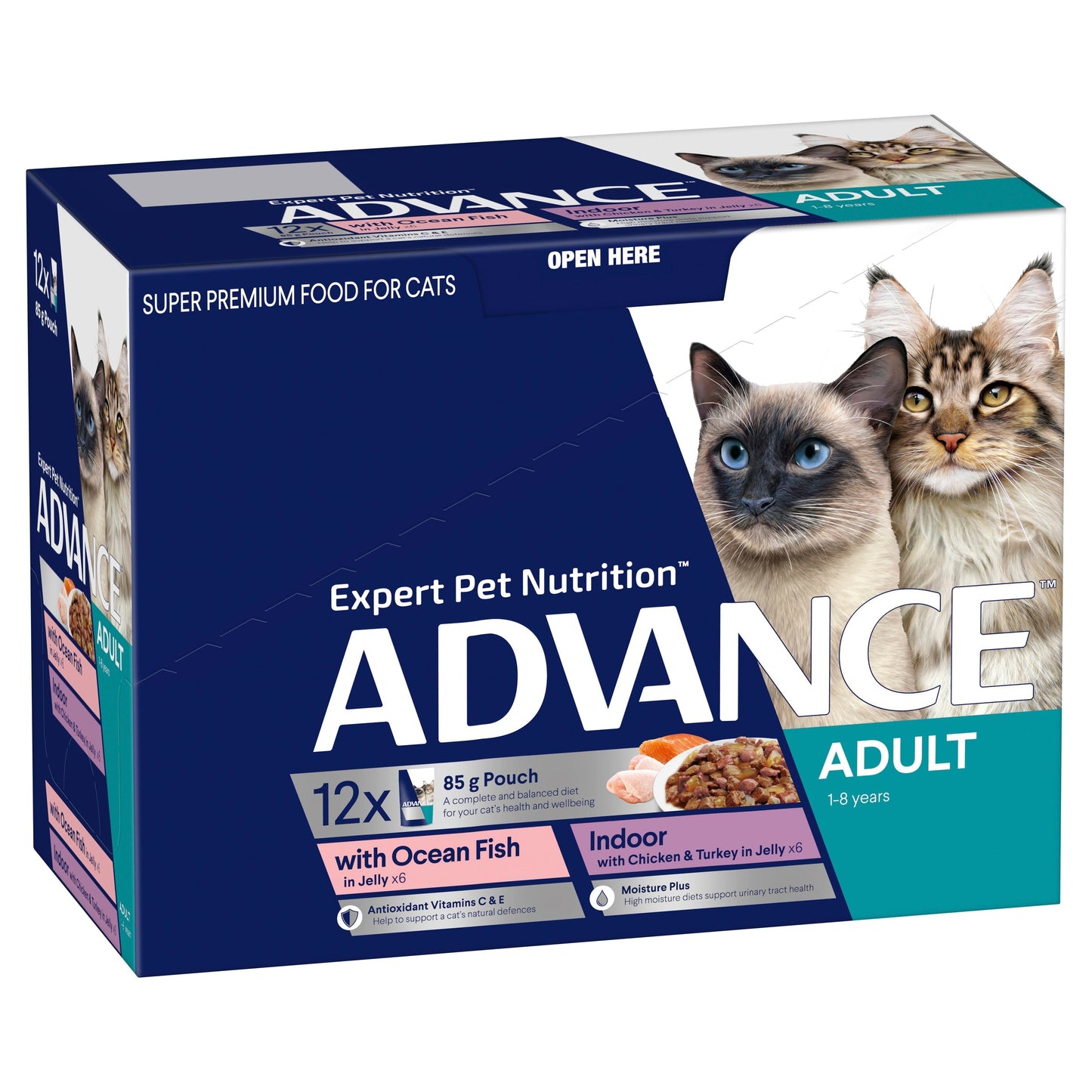ADVANCE™ Adult  with Ocean Fish in Jelly & Indoor Cat Chicken & Turkey Pouches