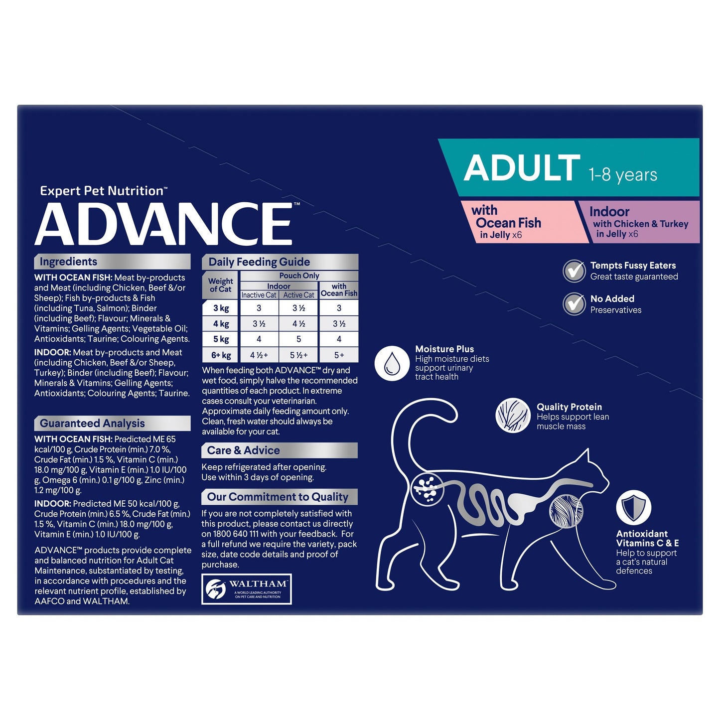 ADVANCE™ Adult  with Ocean Fish in Jelly & Indoor Cat Chicken & Turkey Pouches