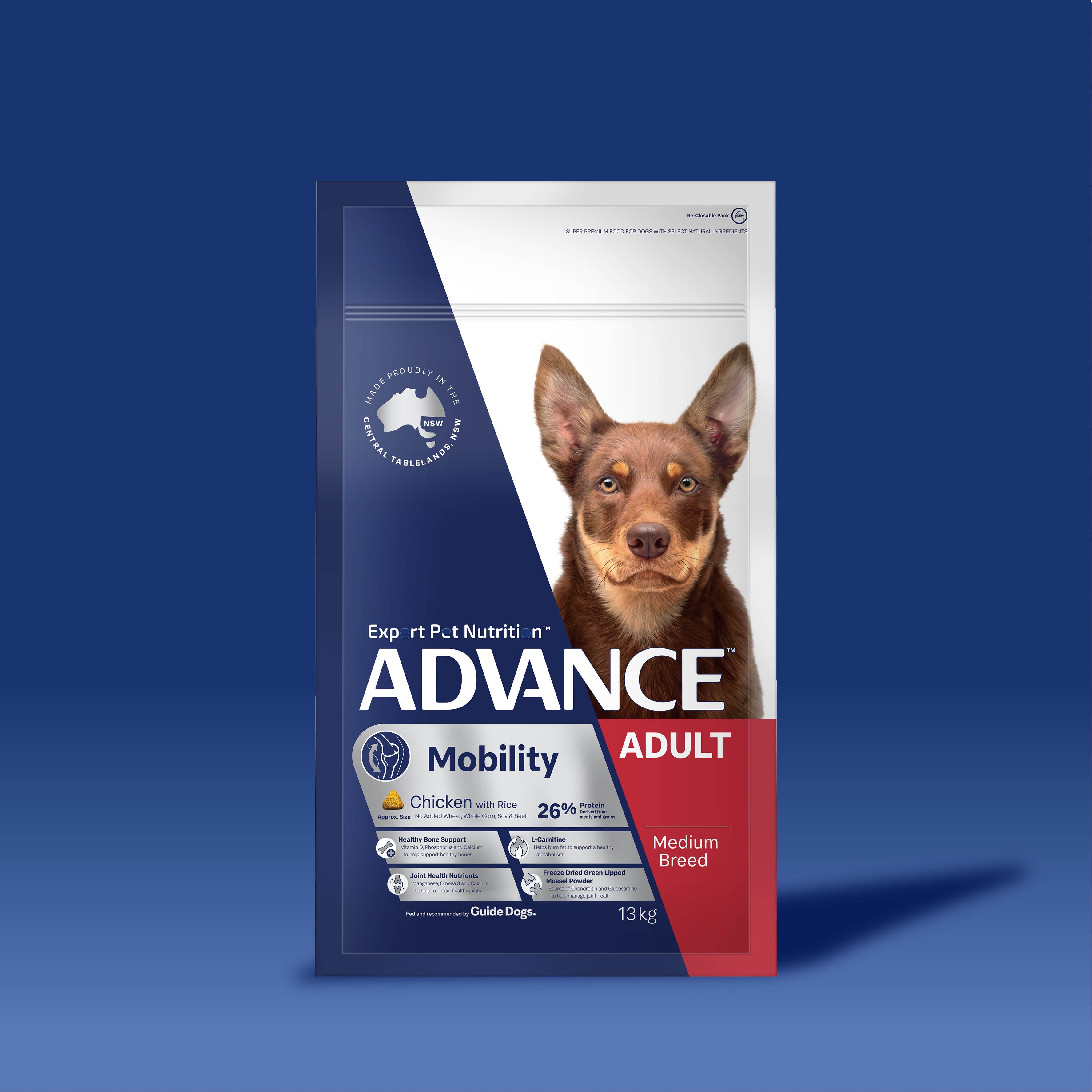 ADVANCE Dog Food Tagged Health Benefit Mobility ADVANCE Pet advance-dog-food-tagged-health-benefit-mobility-advance-pet