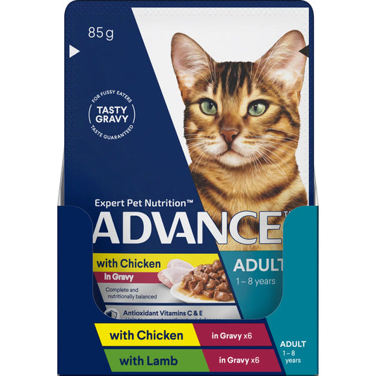 ADVANCE™ Adult Chicken in Gravy & Lamb in Gravy Multipack Pouches