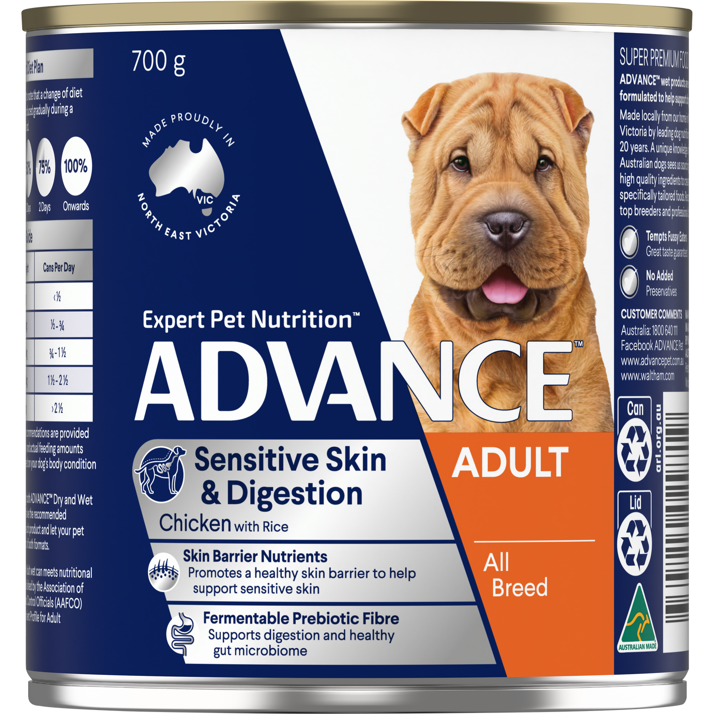 ADVANCE™ Sensitive Skin and Digestion Adult All Breed  Chicken with Rice Cans