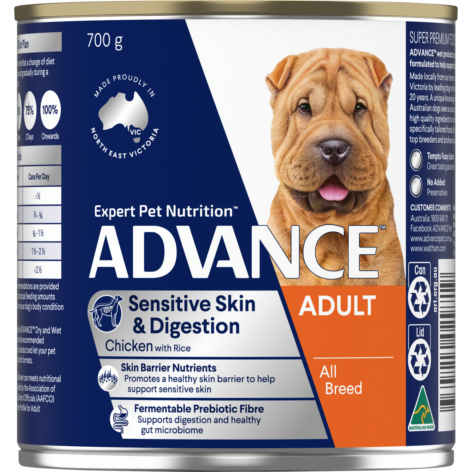 ADVANCE™ Sensitive Skin and Digestion Adult All Breed  Chicken with Rice Cans