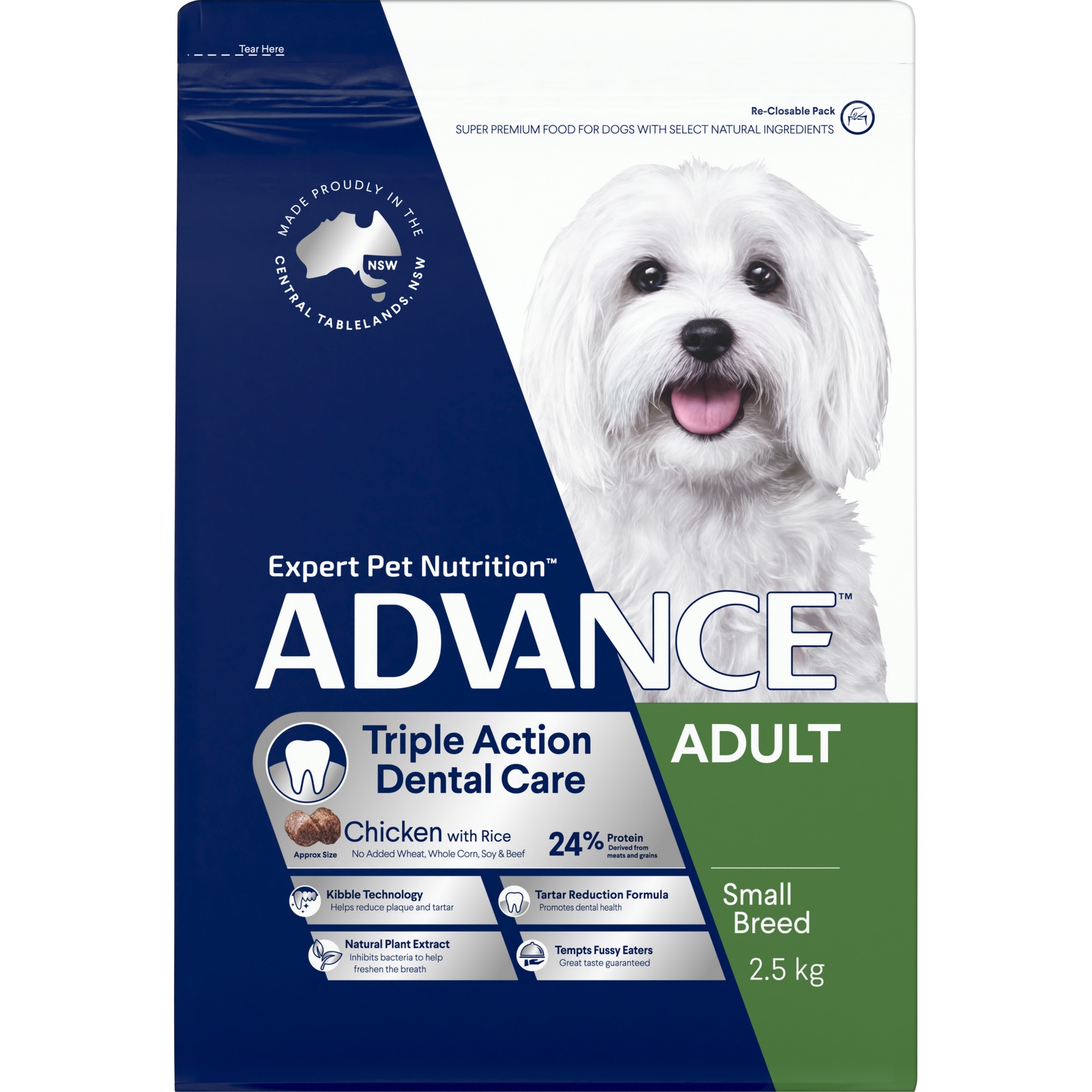 ADVANCE™ Dental Care Triple Action Adult Small Breed Chicken with Rice