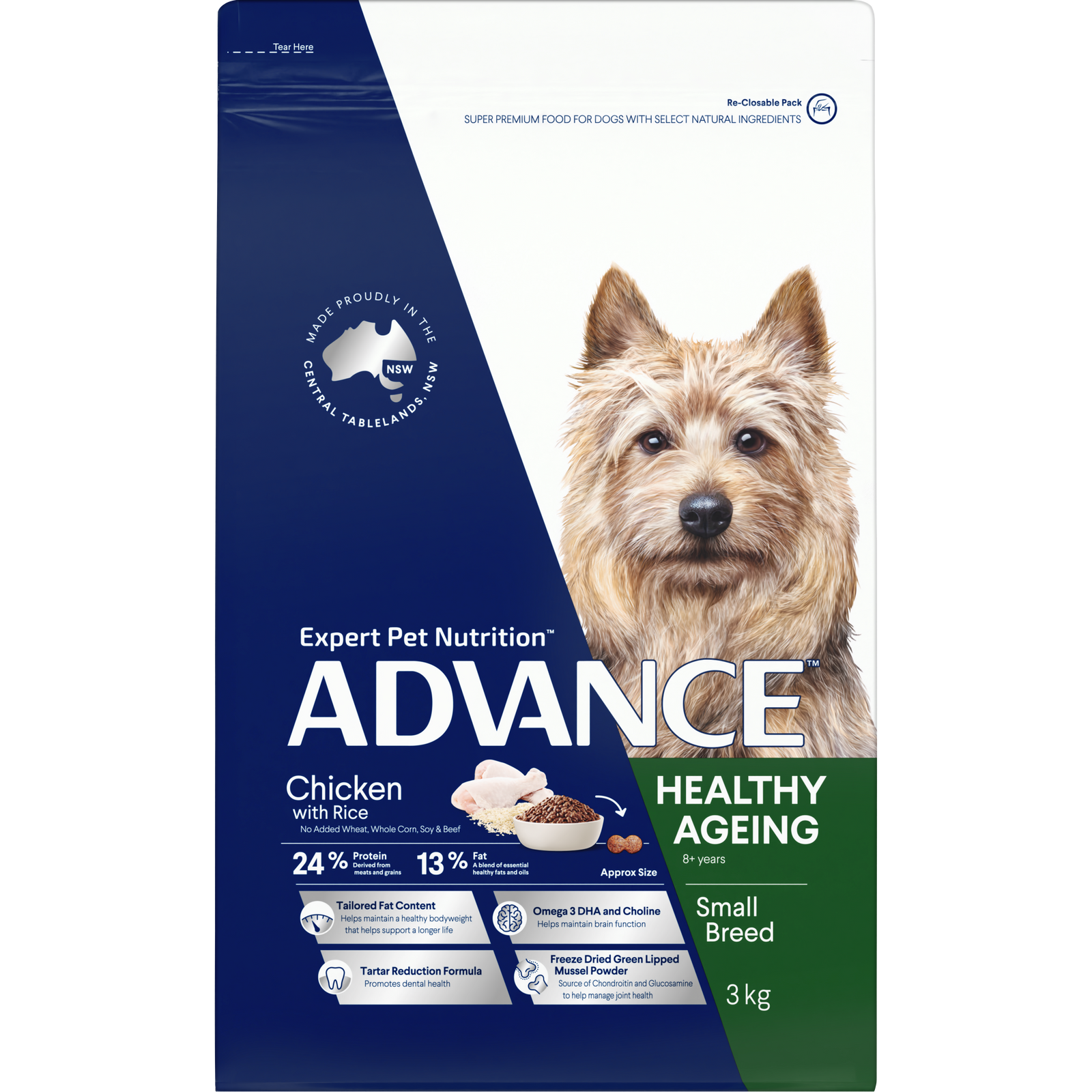 ADVANCE™ Healthy Ageing Small Breed Chicken with Rice