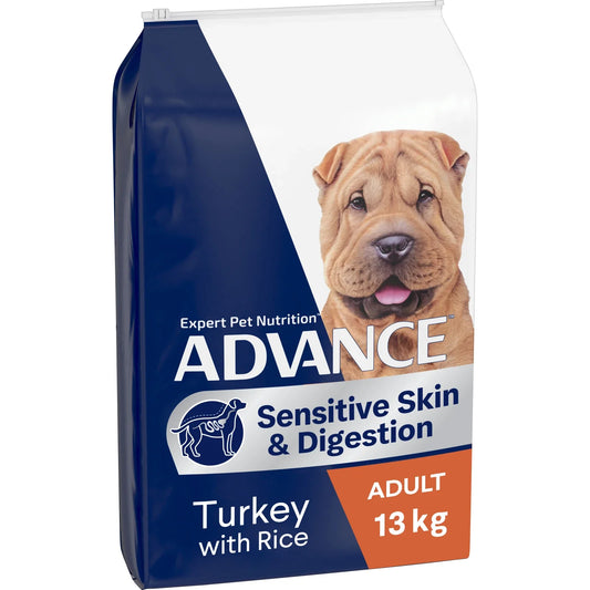 ADVANCE™ Sensitive Skin & Digestion Adult Dry Dog Food Turkey with Rice 13kg
