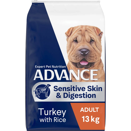ADVANCE™ Sensitive Skin & Digestion Adult Dry Dog Food Turkey with Rice 13kg