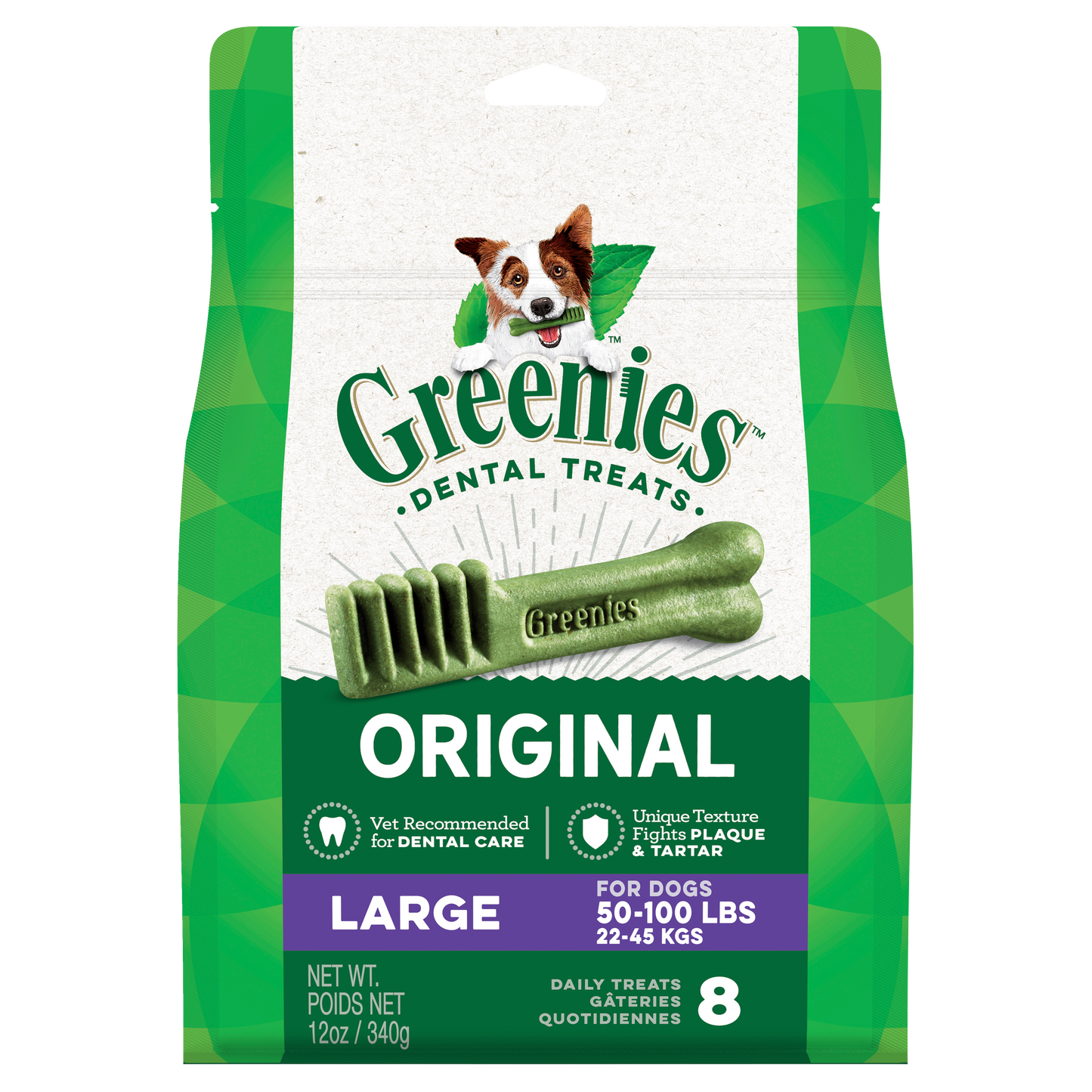 GREENIES Original Dental Large Dental Dog Treats 8 pack