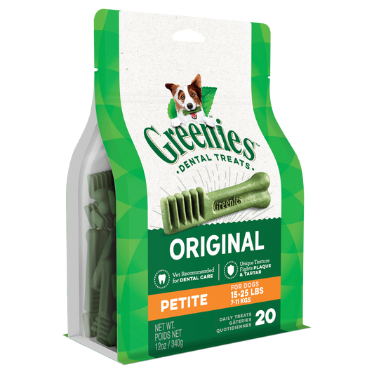 GREENIES Original Dental Petite Dental Dog Treats 20 pack