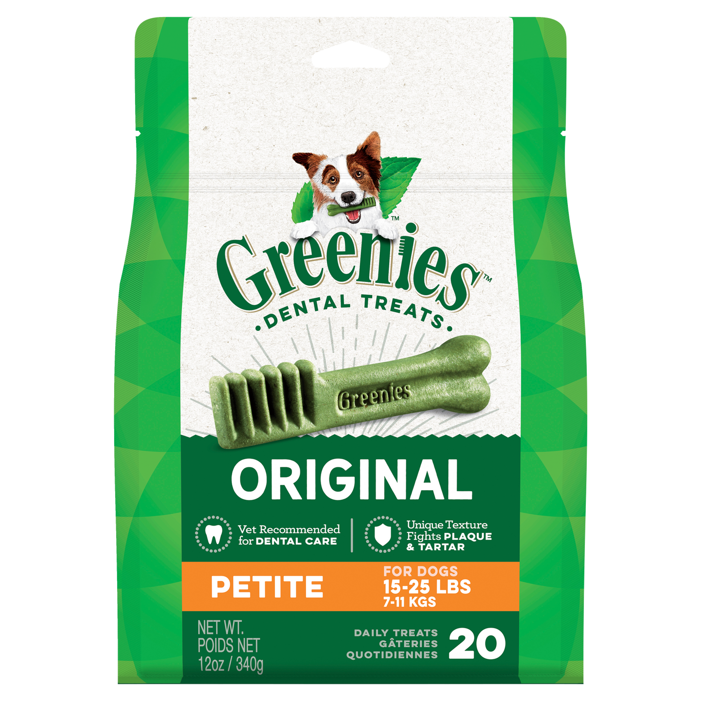 GREENIES Original Dental Petite Dental Dog Treats 20 pack