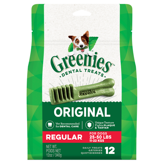 GREENIES Original Dental Regular Dental Dog Treats 12 pack