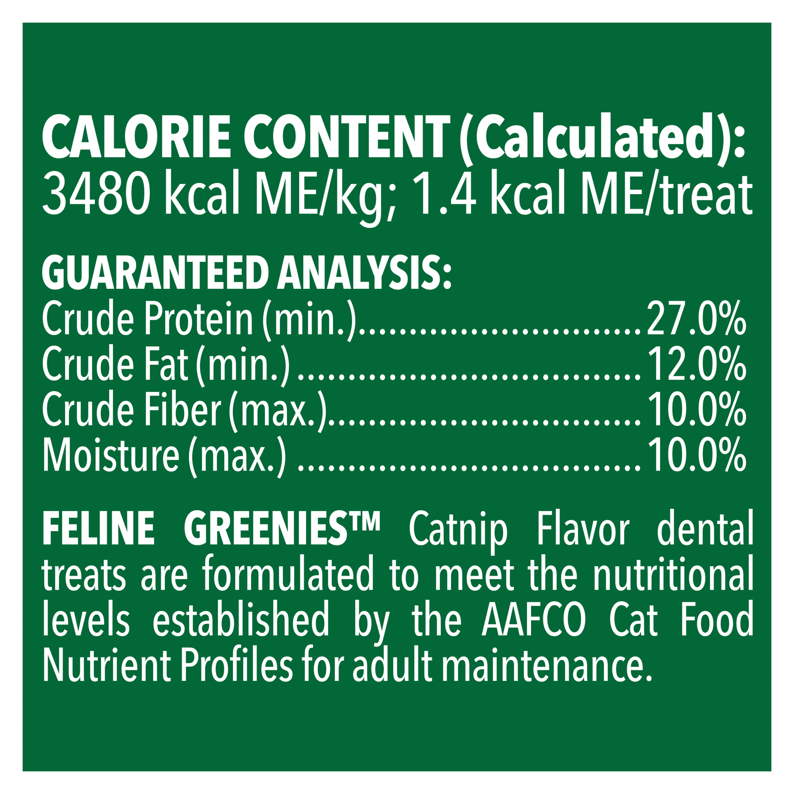 GREENIES Feline Dental Catnip Cat Treats ADVANCE Pet