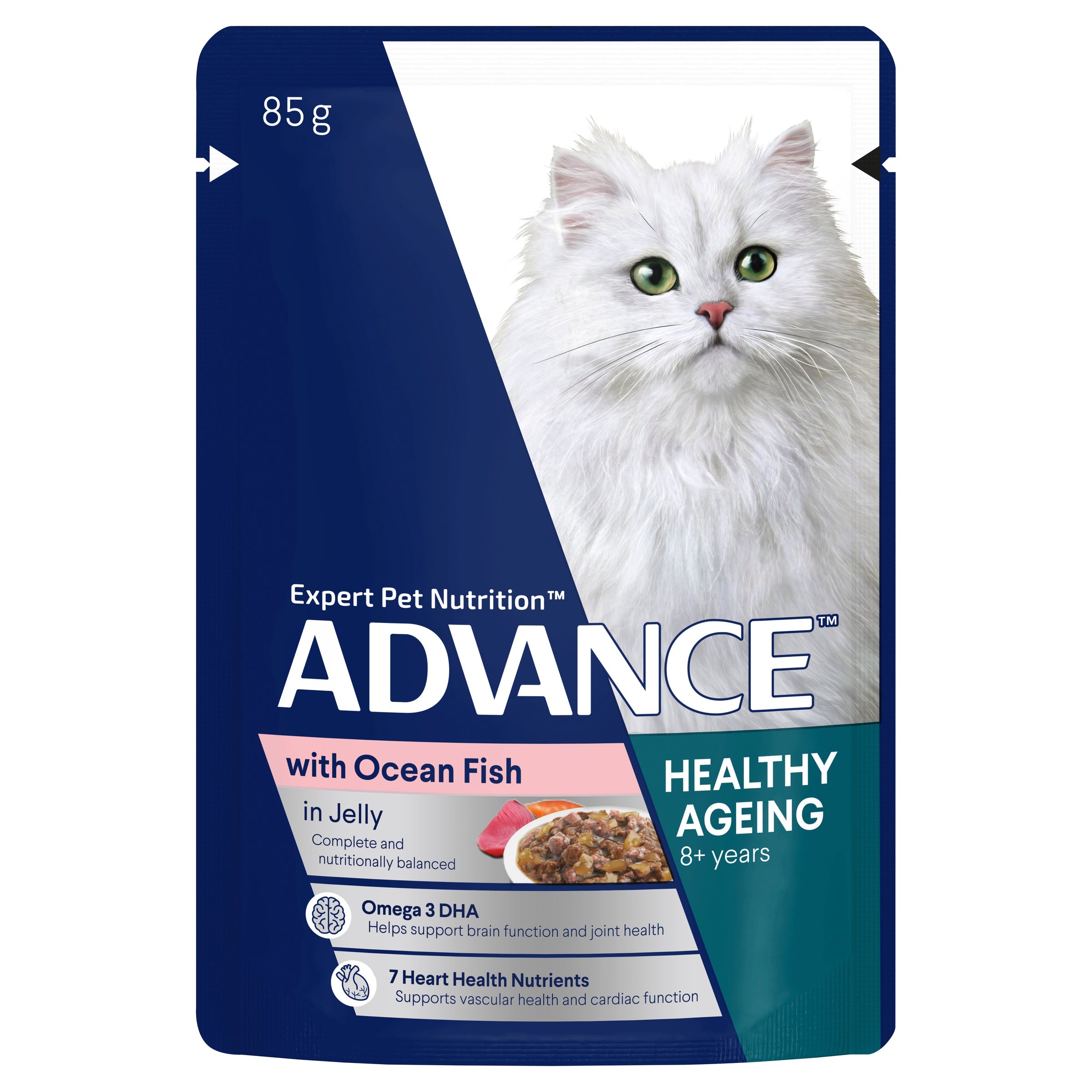 ADVANCE Healthy Ageing Ocean Fish in Jelly Pouches ADVANCE Pet