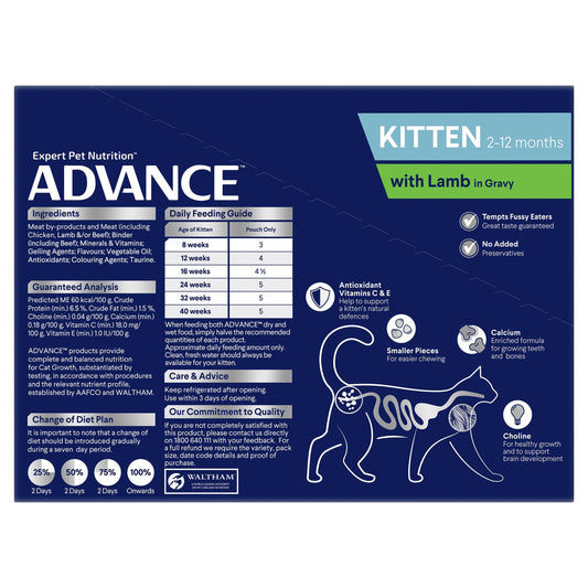 ADVANCE™ Kitten Lamb in Gravy Pouches