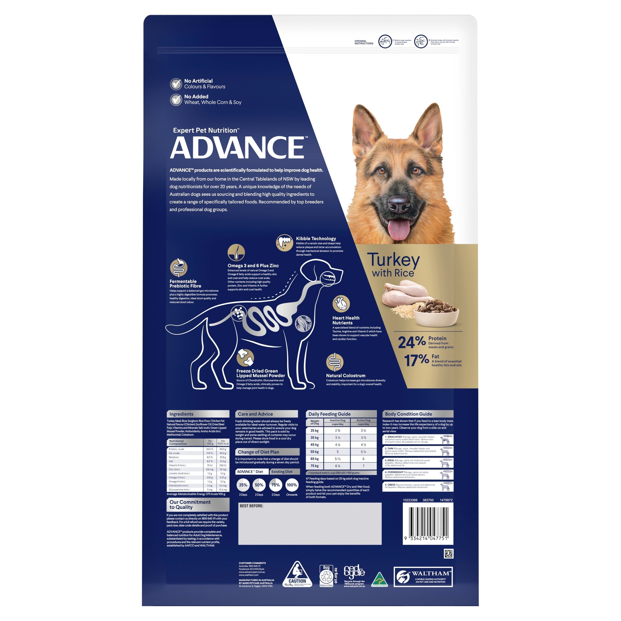 Shepherd dog clearance food