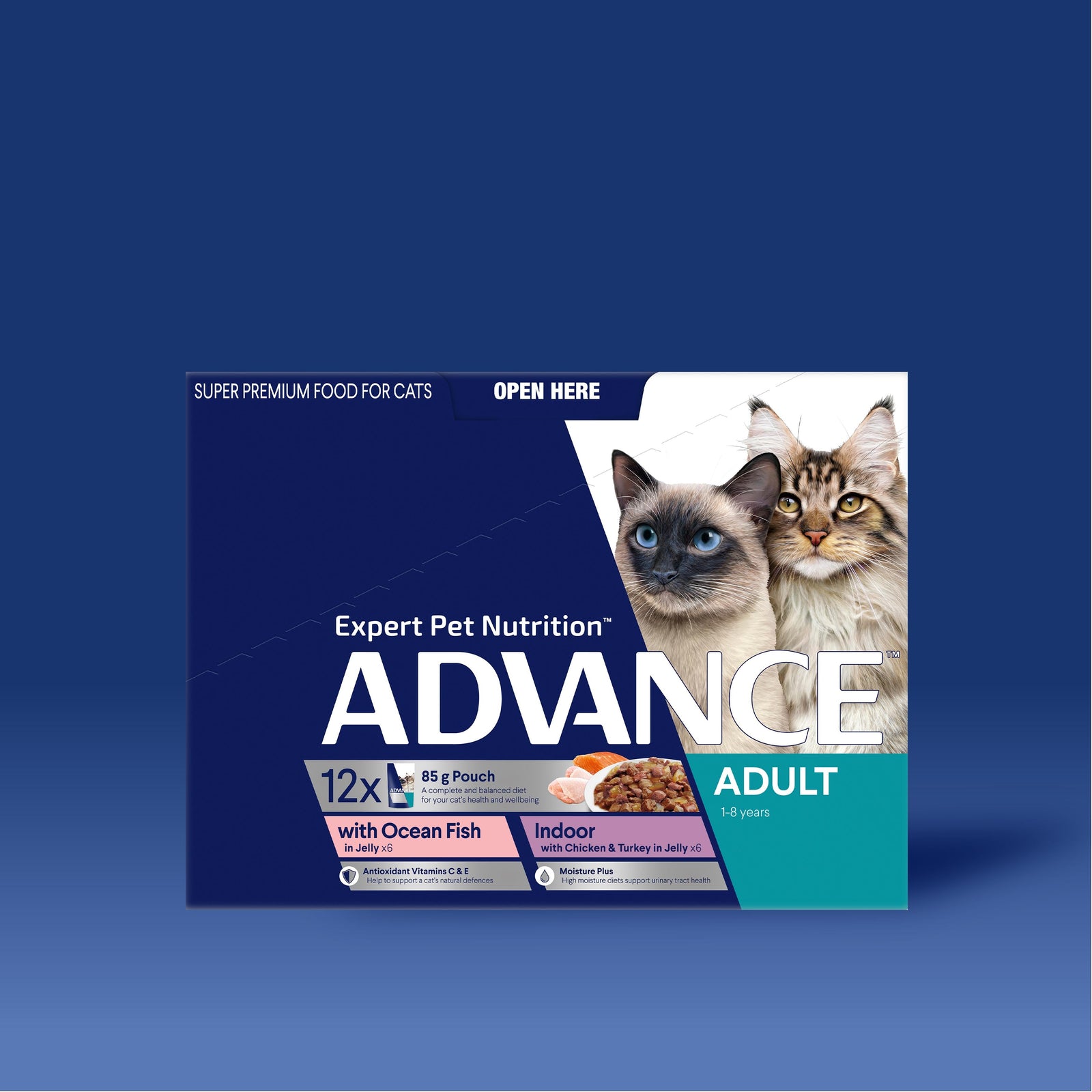 ADVANCE™ Adult  with Ocean Fish in Jelly & Indoor Cat Chicken & Turkey Pouches